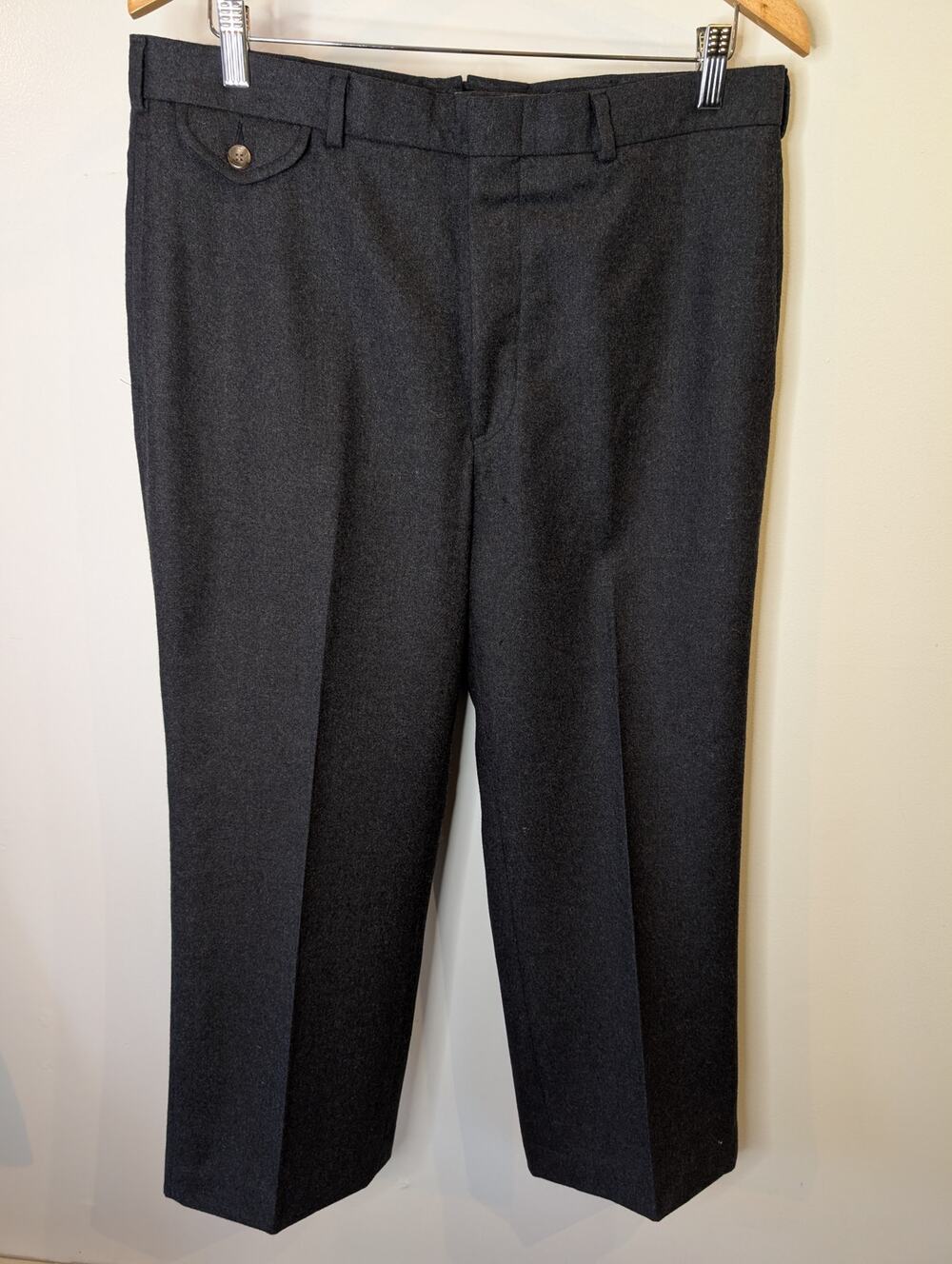 Polo Ralph Lauren Gray Wool Flannel Dress Trousers Men's Approx 33x26